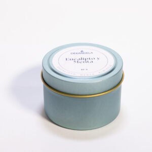 Vela lata azul Eucalipto Menta