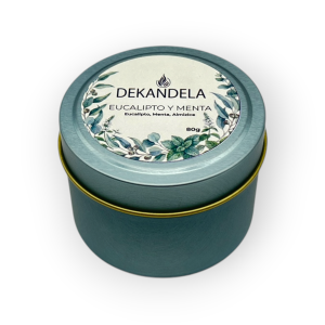Vela lata azul Eucalipto Menta