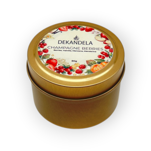 Vela lata Rosa Champagne Berries