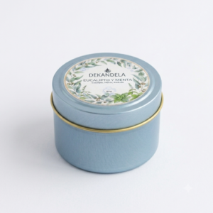 Vela lata azul Eucalipto Menta