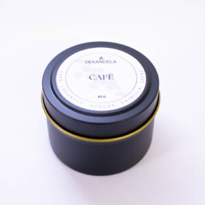 Vela lata negra Cafe