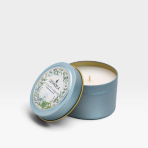 Vela lata azul Eucalipto Menta
