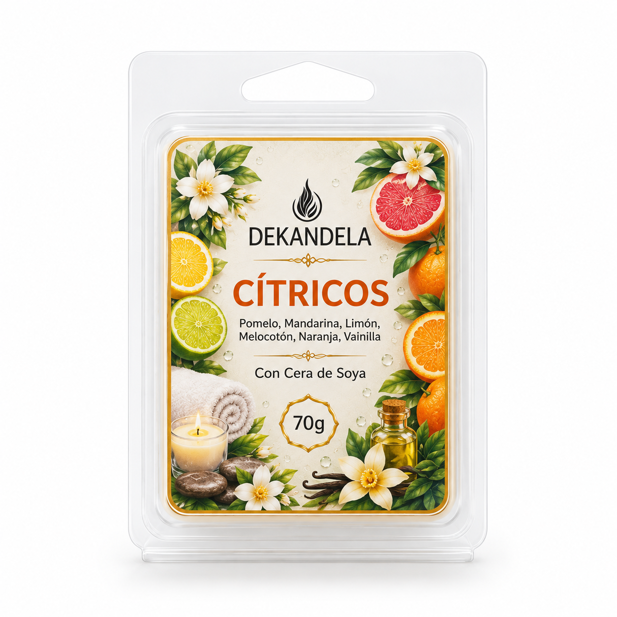 Cubos de cera Citricos Mandarina