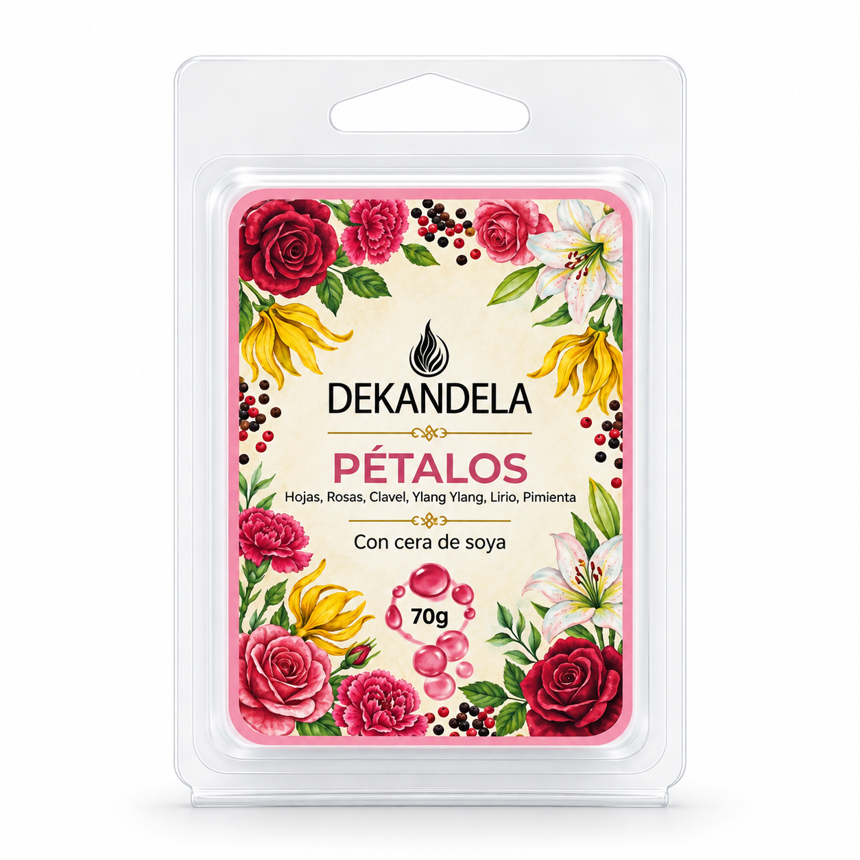 Cubos de cera Petalos de Rosa