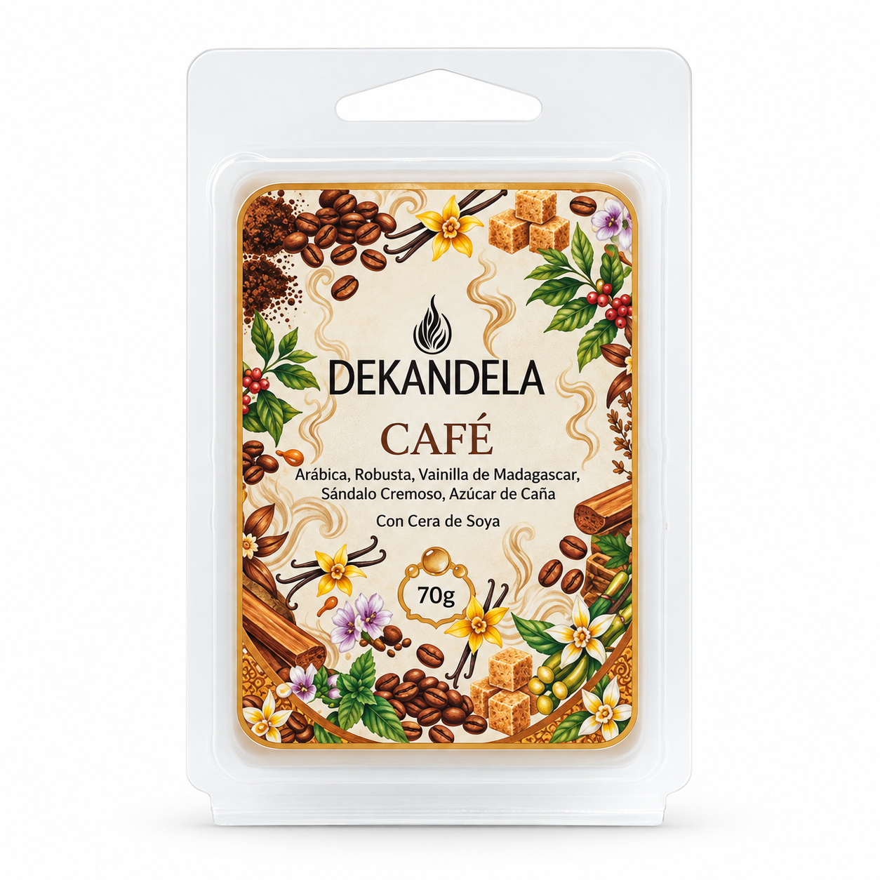 Cubos de cera café