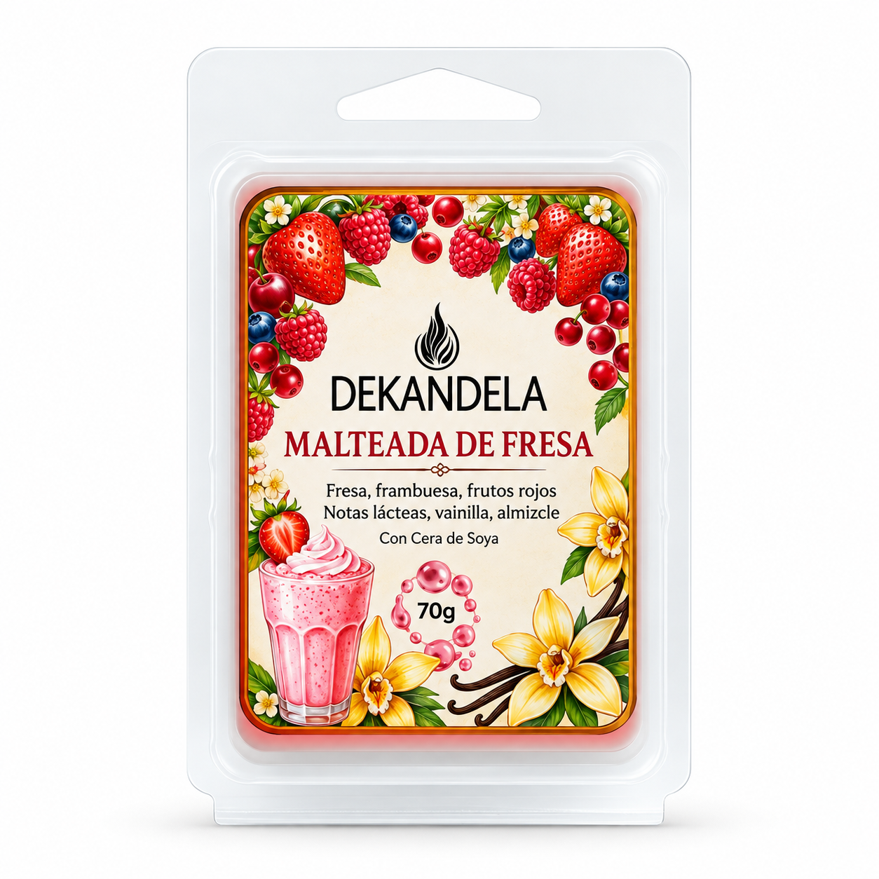 Cubos de cera Malteada de Fresa